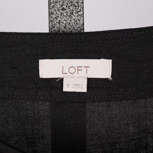 LOFT Classic Linen Blend Tie Waist Wrap Skirt Size 0 Minimalist Casual Modest - Picture 4 of 4